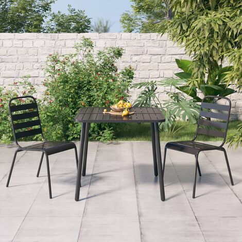 Sedia da giardino in metallo antracite SPAGHETTI CORDA cod CC 47M