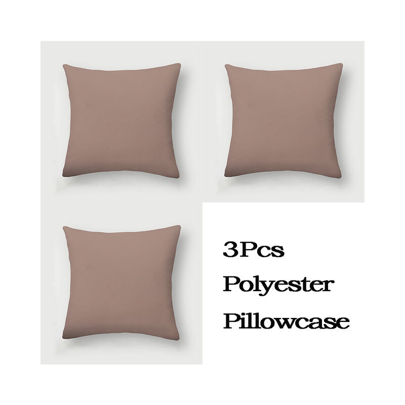 3 pz/lotto fodera per cuscino in poliestere tinta