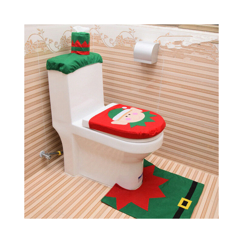 3 pz/set natale estool Cover babbo natale sedile