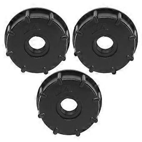 3 raccords pour réservoir IBC, filetage grossier, adaptateur de vidange de tuyau, raccord en plastique, diamètre intérieur 60 mm, G1/2