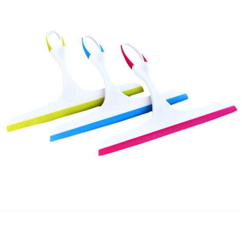 3 raclettes de douche, raclettes de salle de bain et de douche, raclette en plastique pour miroir de douche, raclette en verre, raclette pour miroir, salle de bain, fenêtre, sol, verre - Bleu, Vert, R