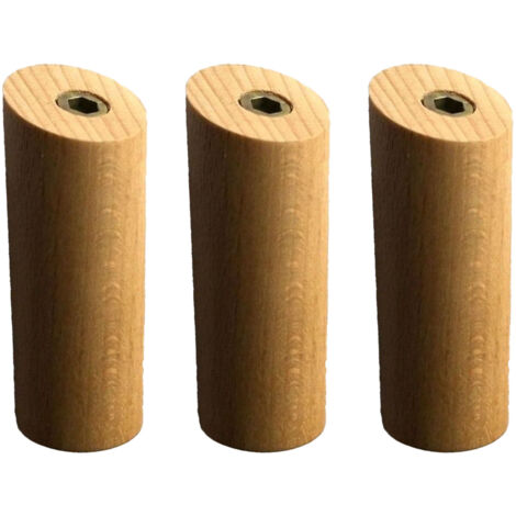 3 robuste Wandhaken aus Holz im Retro-Stil, ideal als Kleiderständer für Eingangsbereich, Schlafzimmer oder Tür.