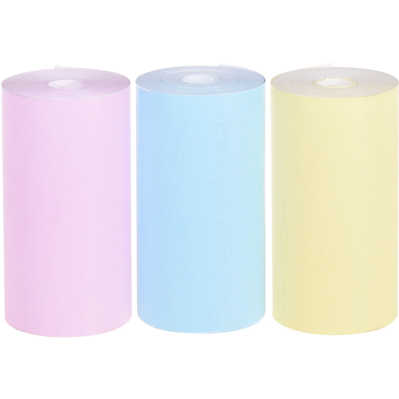 

Happyshopping - 3 rollos 57x30mm Color Rollo de papel termico Papel de recibo Sin BPA De larga duracion 2 anos para impresora termica de bolsillo