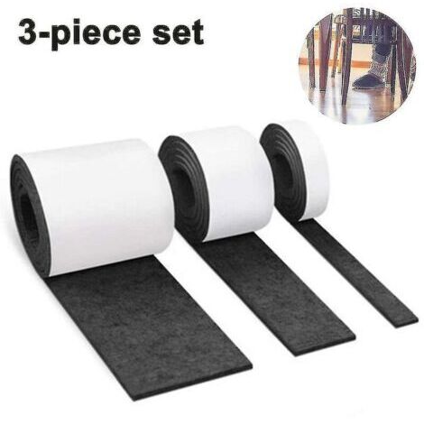 3 rollos de fieltro autoadhesivo compatible con muebles y alfombrillas deslizantes de cualquier forma.
