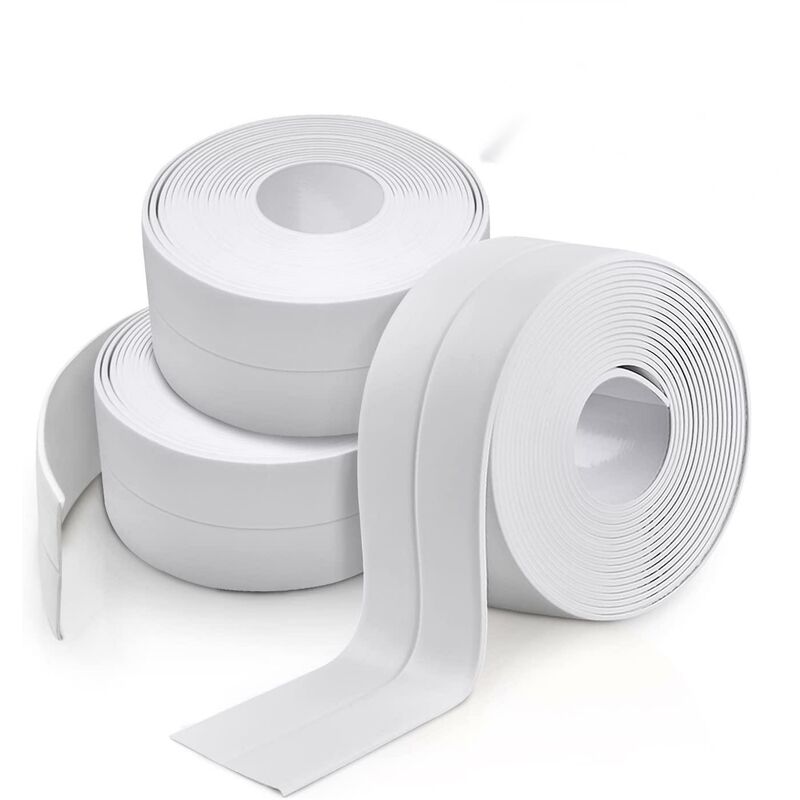 3 Rolls Bathroom Seal Strip, Waterproof Self Adhesive Caulking Tape, for Kitchens, Toilets, Bathtubs, Corner, Windows (style2) Modou