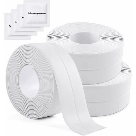 3.2m PVC Self Adhesive Bathroom Sealant Tape Seal Strip Wall Corner Sealing  Tape Sink Edge BLUE 3.2M X 2.2CM 