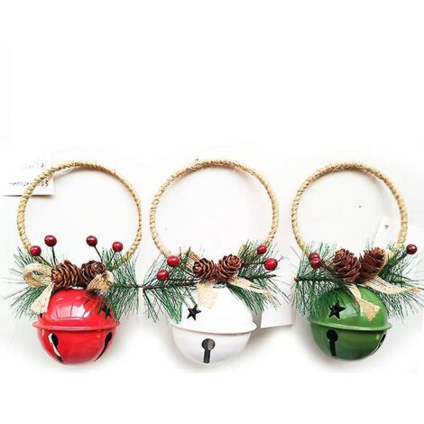3 (rouge + Vert + Blanc) Cloches De Nol Et Clochettes De 6 Cm En Mtal Pour La Maison Diy Dcoration Festive De Nol