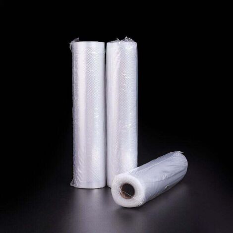 3 Rouleaux de Mise sous Vide, pour Machine sous Vide Foodsaver, (25cm x 5m Chaque)-RAPANDA
