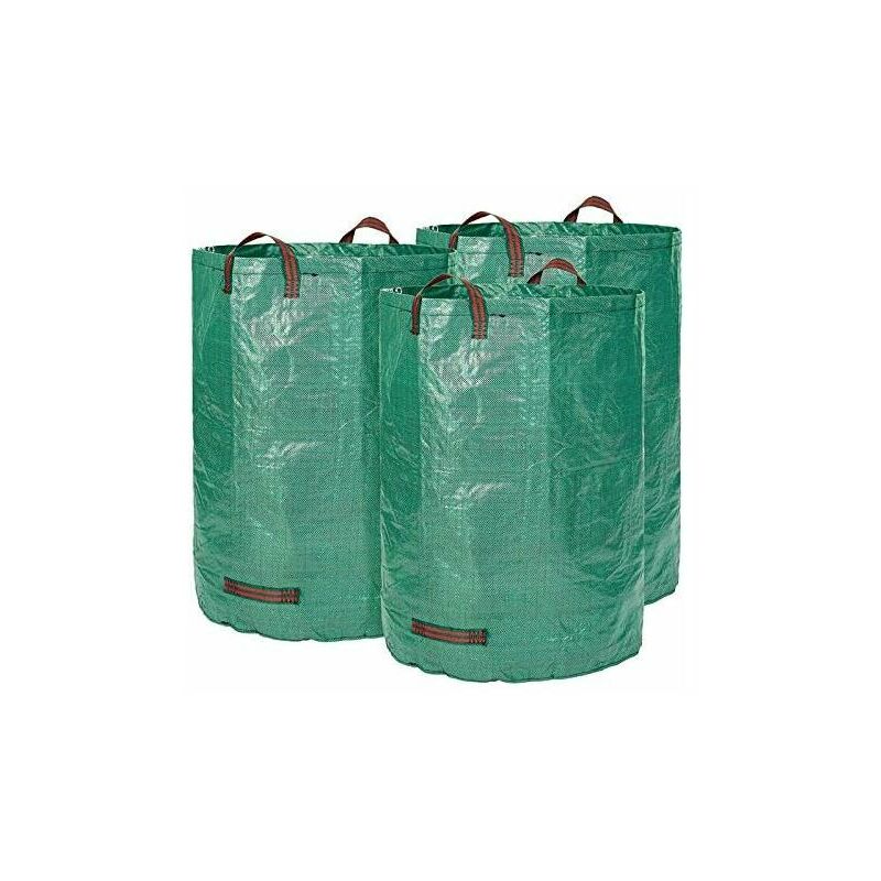 3 sacs de jardin Premium xxl - Sacs de déchets de jardin stables en polypropylène extrêmement robuste (pp) 150gsm - Sacs à feuilles autoportants et