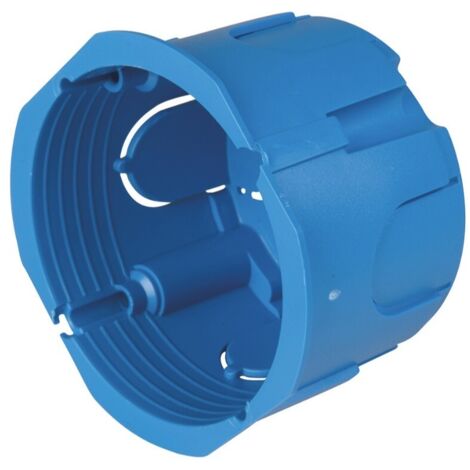 3 scatole tonde di derivazione, da incasso 60 x 36 mm Azzurro