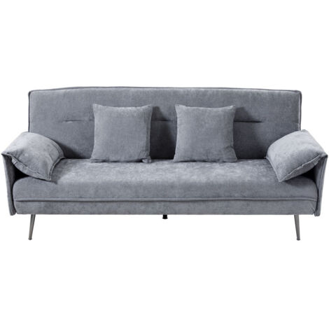 3-Seater Contemporary Convertible Sofa Bed with 2 Pillows