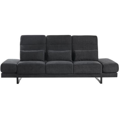 3 Seater IKAST Fabric Black