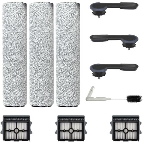 3 Serpillère à Rouleau et 3 Filtre Accessoires pour Tineco Floor One Stretch S6/S6 stretch lite/Switch S6 Stretch/Switch S7 Stretch/S7 Stretch Steam/ i6 Stretch/ i5 Stretch/ S9 Artist Nass Aspirateur
