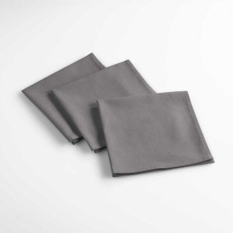 3 Serviettes de table Aubelines anthracite