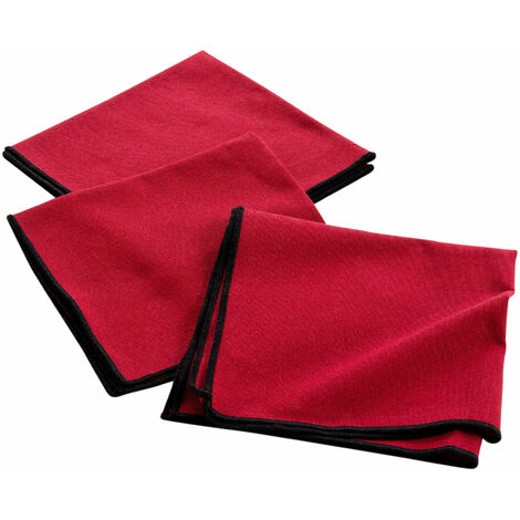1001KDO 3 Serviettes de table coton recycle 40 x 40 cm Mistralines rouge