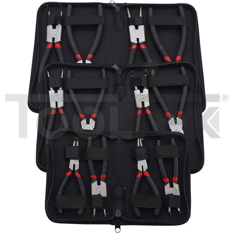 3 SET PINZE ANELLI ELASTICI SEEGER 12pz 175-225-330mm GERMANY