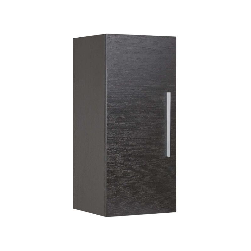 Beliani - Modern Minimalistic Wall Cabinet Black 3 Shelves Storage Cupboard Bilbao