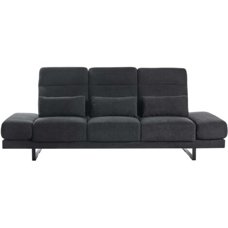 3-Sitzer IKAST Stoff Schwarz