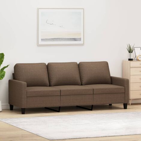 3-Sitzer Sofa Braun 180 cm Stoff