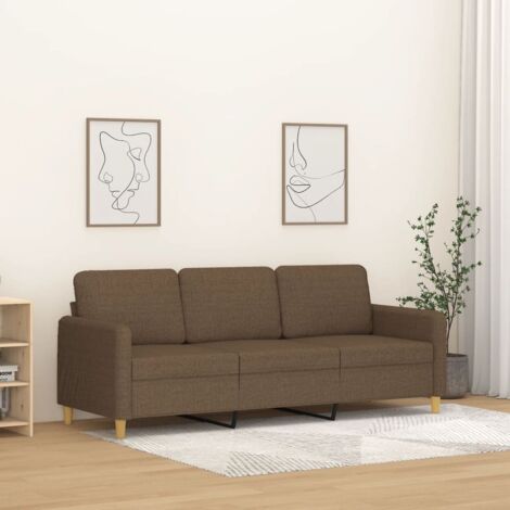3-Sitzer-Sofa Braun 180 cm Stoff vidaXL