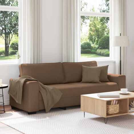 3-Sitzer-Sofa Braun 180 cm Stoff vidaXL