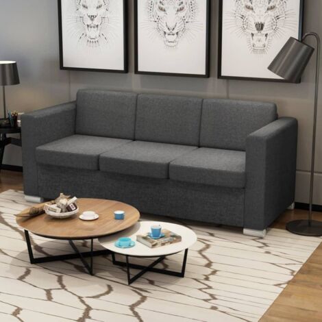 3-Sitzer Sofa Dunkelgrau