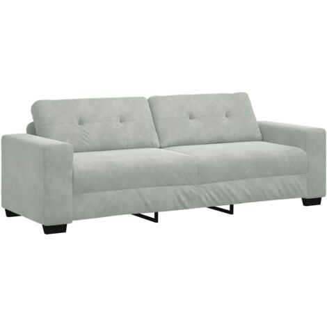 3-Sitzer-Sofa Hellgrau 180 cm Samt vidaXL