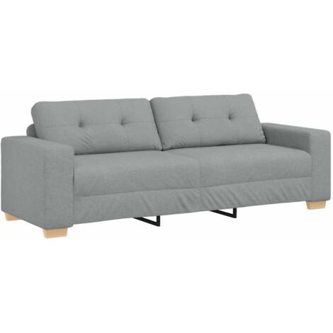 3-Sitzer-Sofa Hellgrau 180 cm Stoff vidaXL