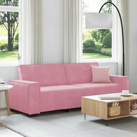 3-Sitzer-Sofa Rosa 180 cm Samt vidaXL