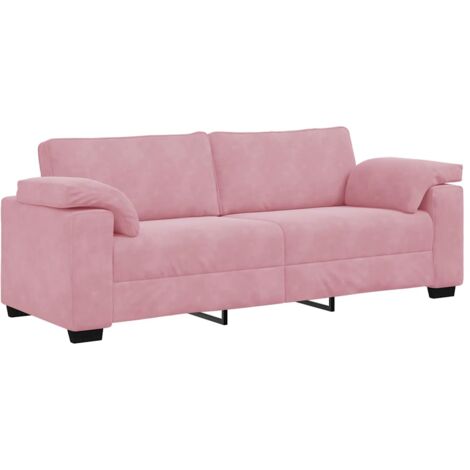 3-Sitzer-Sofa Rosa 220x77x82 cm Samt vidaXL