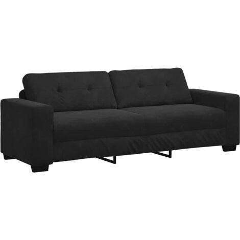 3-Sitzer-Sofa Schwarz 180 cm Samt vidaXL