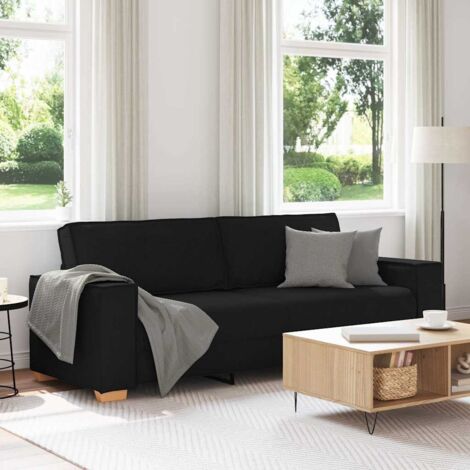 3-Sitzer-Sofa Schwarz 180 cm Stoff vidaXL