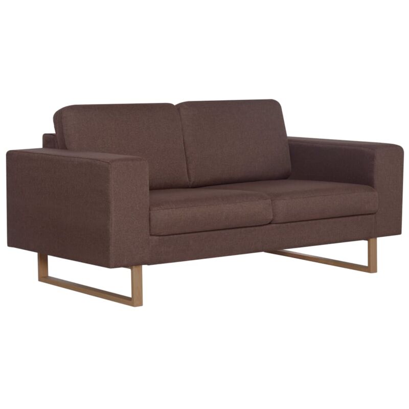 Sofa 2-Sitzer Braun - Braun - Vidaxl
