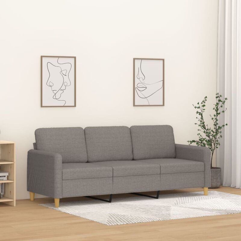 3-sitzer-sofa Taupe 180 Cm Stoff Vidaxl 47853