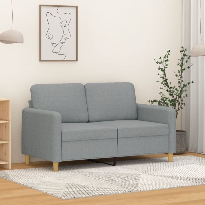 2-sitzer-sofa Hellgrau 120 Cm Stoff Vidaxl