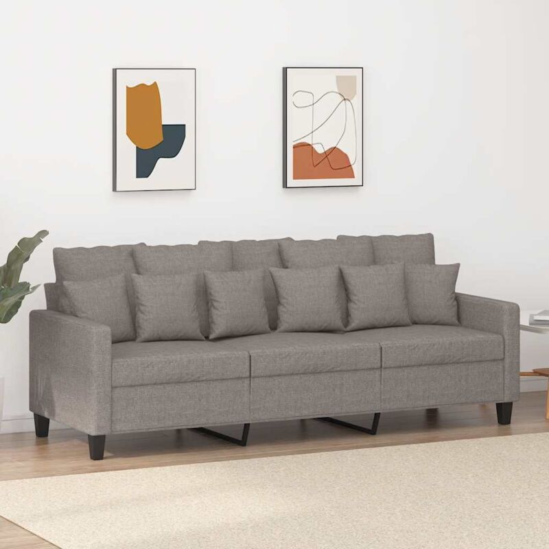 3-sitzer-sofa Taupe 180 Cm Stoff Vidaxl