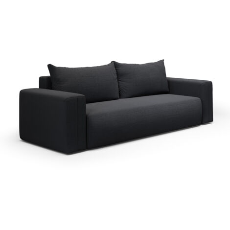 3-Sitzer-Sofabett mit Truhe Bliss Dunkelgrau