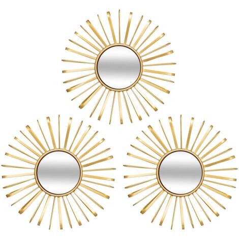 3 Spiegel Warren vergoldet D24,5cm - Atmosphera créateur d'intérieur