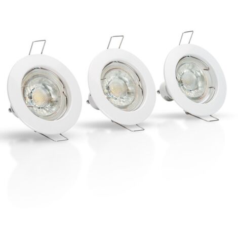 3 Spots encastrés ronds avec lampe GU10 3x 6 W - ASLO
