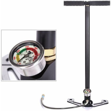 3 Stage PCP 4500psi Air Rifle Hand Pump with Pressure Gauge