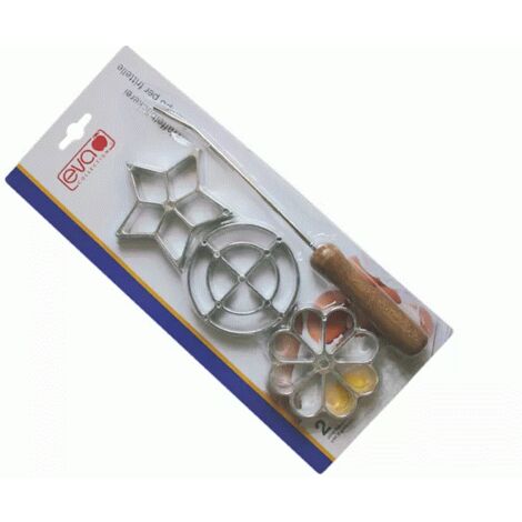 3 stampi per frittelle alluminio Eva 041216