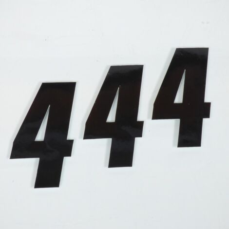 3 sticker aufkleber rennnummer vier 4 schwarz blackbird 100x50