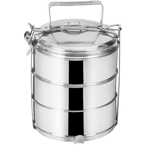 3-stöckige Lunchdose aus Stahl 3x1,3 l