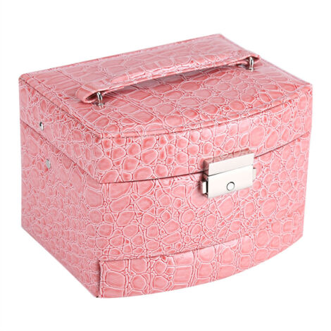 3-stöckige Schmuckaufbewahrungsbox für Halsketten und Ringe – Geschenkidee für Frauen und Wohnaccessoire