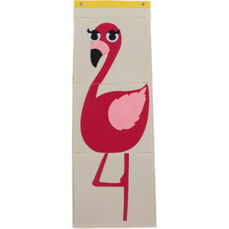 3-stöckige Wandaufbewahrungstasche aus Filz in Tierform – Hängetasche für Vogelklappe, 100 x 35 cm
