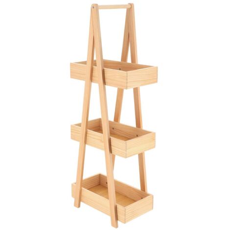 3-stöckiges regal aus mdf-kiefer - natürlich - Tendance
