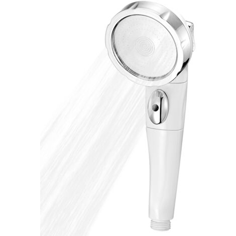 3-Strahl-Handbrausekopf, Ein-/Ausschalter mit Pausenfunktion, wassersparend, hoher Druck, verstellbarer G1/2-Anschluss, Ersatz für Badezimmer-Duschkopf