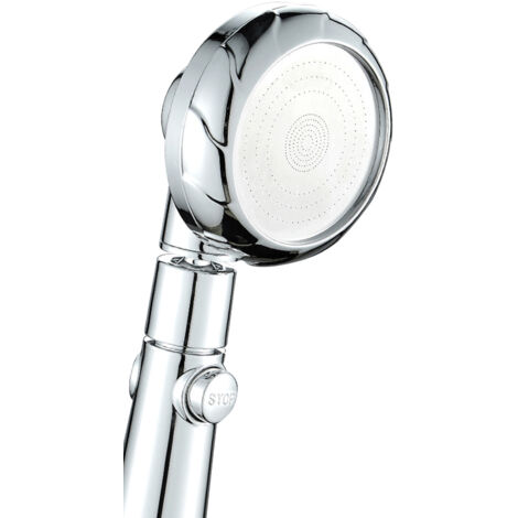 3-Strahl-Handbrausekopf, Ein-/Ausschalter mit Pausenfunktion, wassersparend, hoher Druck, verstellbarer G1/2-Anschluss, Ersatz für Badezimmer-Duschkopf