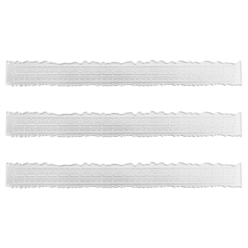 Image of 3 StüCk 8,4 Metall UnregelmäßIge Lineal für Kartenherstellung Scrapbooking Schule BüRowerkzeuge