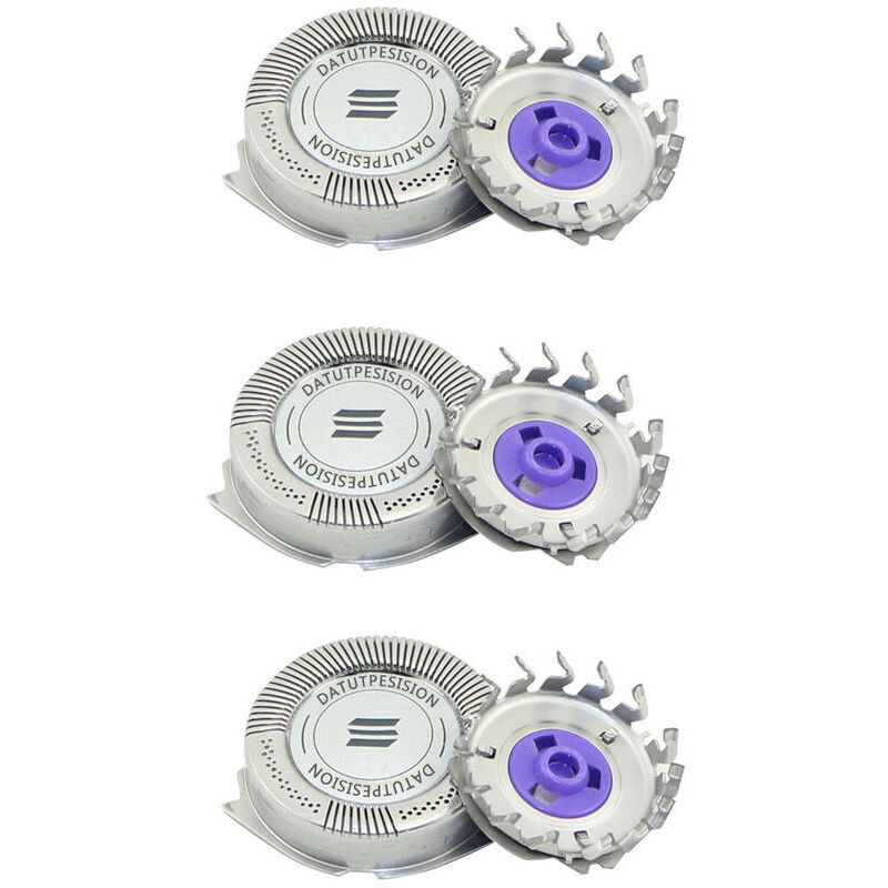 Image of 3 Stück Ersatz-Rasierklingenköpfe für Philips Norelco Razor HQ8 Dual Precision, Modell: 3 Stück